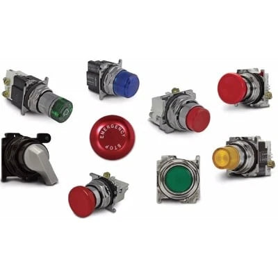 Eaton Cutler-Hammer 10250T231NC22 Green LED Pilot Light, 30.5 mm Push-to-Test, 120V AC/DC, Heavy-Duty Oiltight